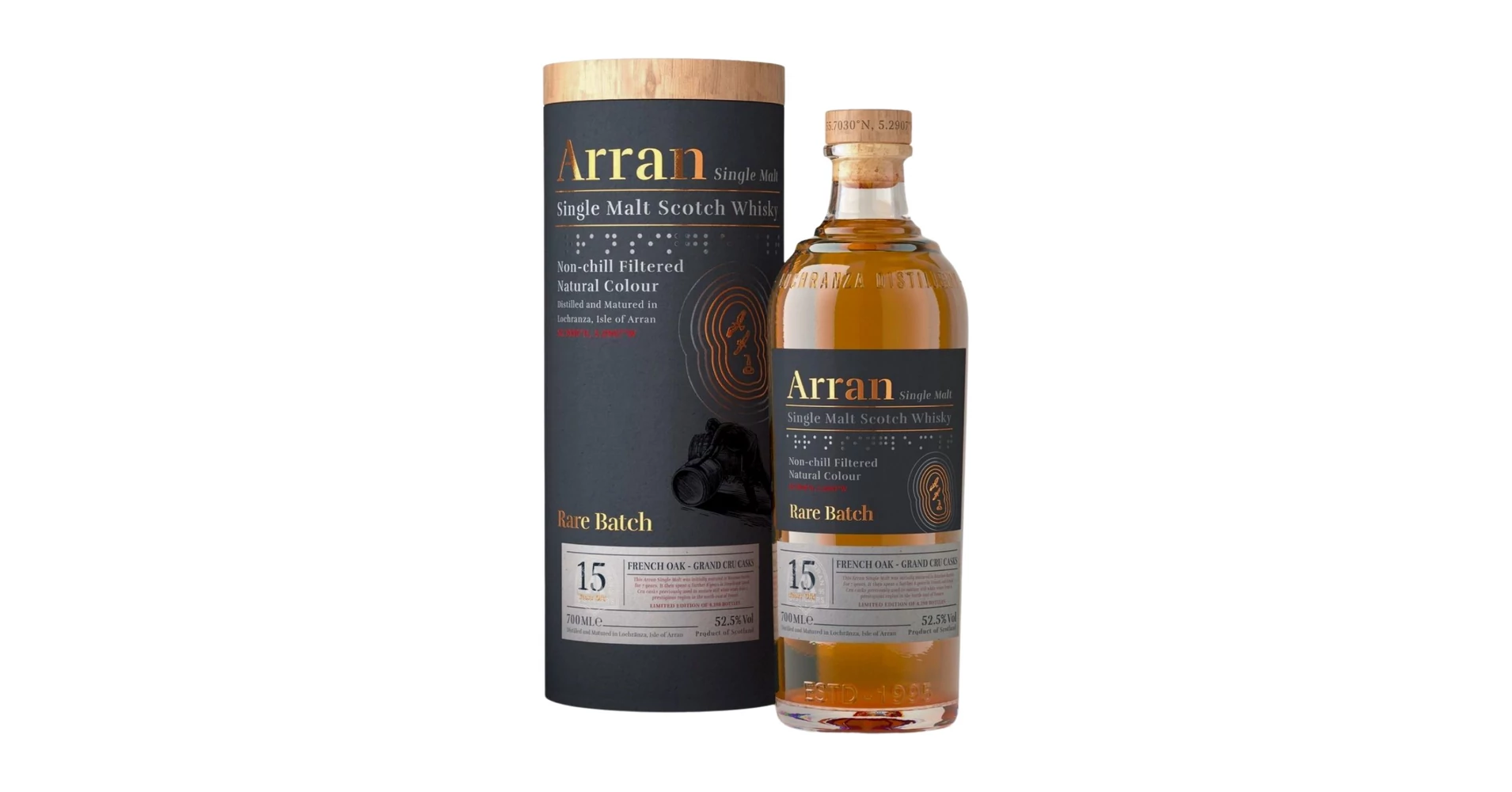 Arran Rare Batch 15 éves ex-Grand Cru Champagne cask whisky (0,7L