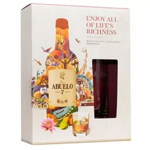 Abuelo 7 éves rum díszdobozban 1 pohárral DRS (0,7L / 40%)