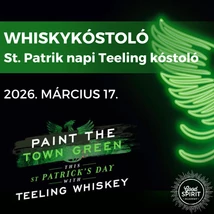 Whiskykóstoló - Szent Patrik-napi Teeling whiskey-kóstoló - 2026.03.17. (kedd)