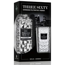 Three Sixty vodka ajándékcsomag pohárral DRS (0,7L / 37,5%)