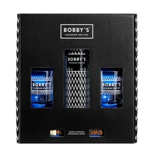 Bobby&#039;s gin ajándékcsomag 2 pohárral DRS (0,7L / 42%)