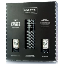 Bobby's gin ajándékcsomag DRS (0,7L / 42% +2 db J.Gasco Indian Tonic 0,2L + fűszer)