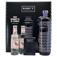 Bobby's gin ajándékcsomag DRS (0,7L / 42% +2 db J.Gasco Indian Tonic 0,2L + fűszer)