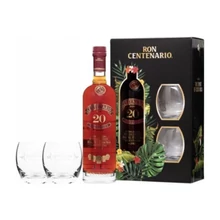 Centenario Fundacion 20 éves rum díszdobozban 2 pohárral (0,7L / 40%)