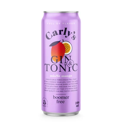 Carly's Mis/fit Mango gin & tonic RTD DRS (0,25L / 4,9%)