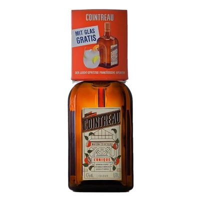 Cointreau narancslikőr ajándékcsomag pohárral DRS (0,7L / 40%)