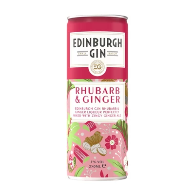 Edinburgh Gin Rhubarb & Ginger RTD DRS (0,25L / 5%)