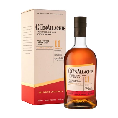 GlenAllachie 11 éves Sherry Series - Palo Cortado Cask whisky DRS (0,7L / 48%)
