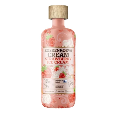 Koskenkorva Strawberry Ice Cream vodkalikőr (0,5L / 15%)