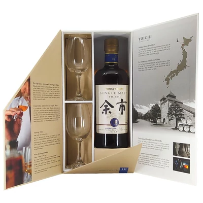 Yoichi 10 éves whisky DD 2 pohárral (0,7L / 45%)