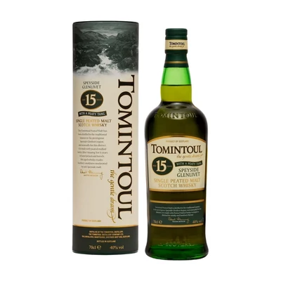 Tomintoul Peaty Tang 15 éves whisky DRS (0,7L / 40%)