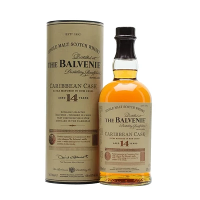 Balvenie 14 éves Caribbean Cask whisky (0,7L / 43%)