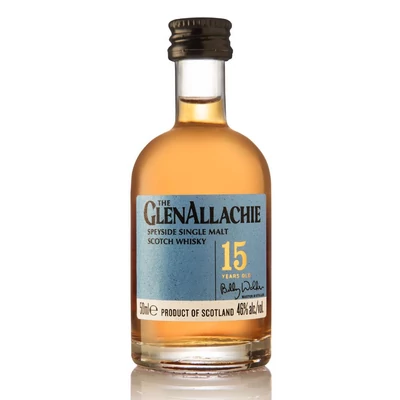 GlenAllachie 15 éves mini whisky (0,05L / 46%)