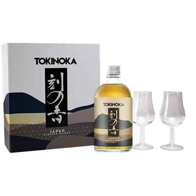 Tokinoka White Oak ajándékcsomag 2 pohárral DRS (0,5L / 40%)