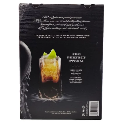 Kraken Black Spiced ajándékcsomag pohárral DRS (1L / 40%)