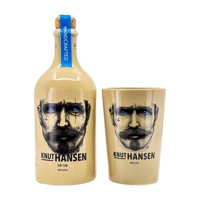 Knut Hansen Dry gin díszdobozban 1 pohárral (0,5L / 42%)