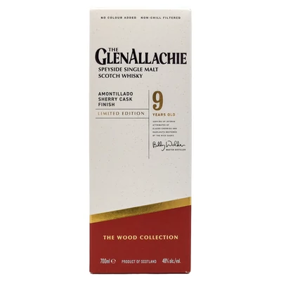 GlenAllachie 9 éves Sherry Cask Series - Amontillado Cask whisky DRS (0,7L / 48%)
