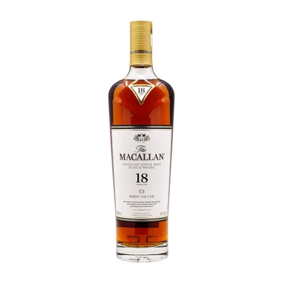 Macallan 18 éves Sherry Oak whisky (0,7L / 43%)