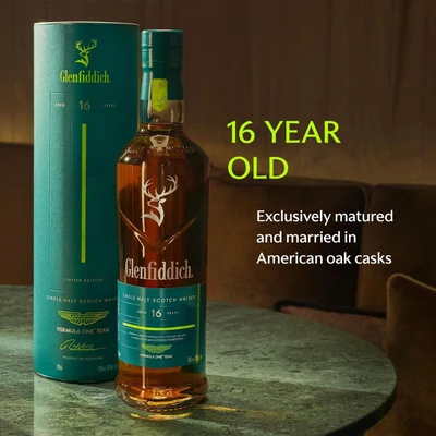 Glenfiddich 16 éves Aston Martin Limited Edition whisky DRS (0,7L / 43%)