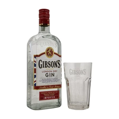 Gibson’s gin ajándékcsomag 1 pohárral DRS (0,7L / 37,5%)