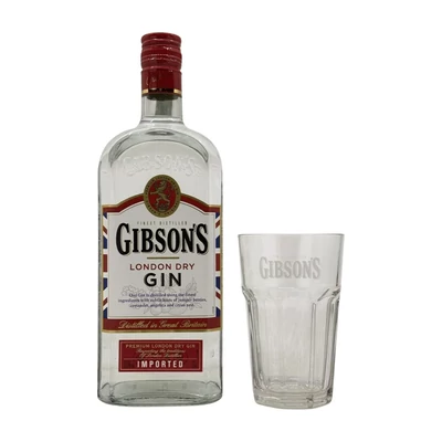 Gibson’s gin ajándékcsomag 1 pohárral DRS (0,7L / 37,5%)