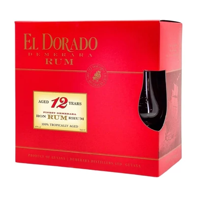 El Dorado 12 éves rum 2 pohárral (0,7L / 40%)