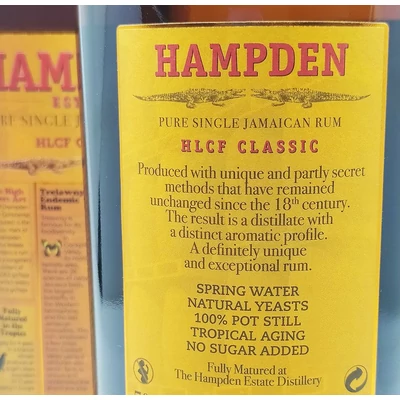 Hampden HLCF Classic rum (Overproof) rum DRS (0,7L / 60%)