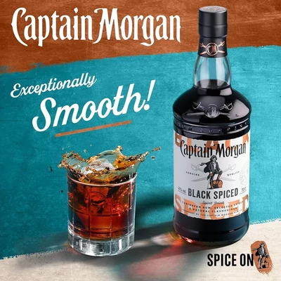 Captain Morgan Black Spiced rum DRS (1L / 40,%)
