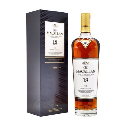Macallan 18 éves Sherry Oak whisky (0,7L / 43%)