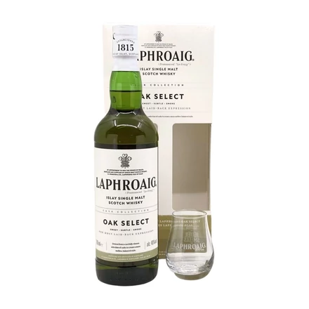 Laphroaig Select whisky ajándékcsomag 1 pohárral DRS (0,7L / 40%)