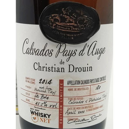 Christian Drouin calvados 2014 7 éves Tokaji Cask Finish (0,7L / 45,5%)