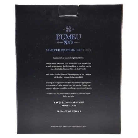 Bumbu XO ajándékcsomag 2 pohárral rum (0,7L / 40%)