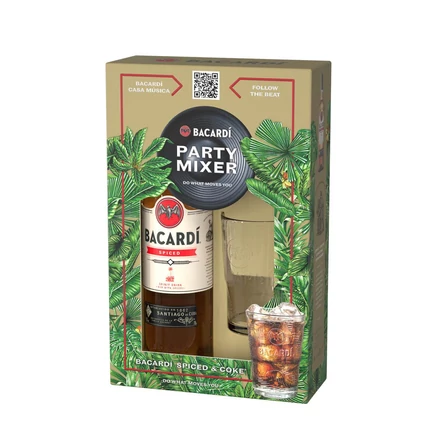 Bacardí Spiced rum DD pohárral (0,7L / 35%)