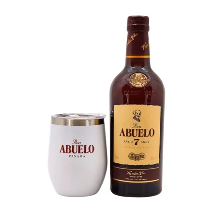 Abuelo 7 éves rum díszdobozban 1 pohárral DRS (0,7L / 40%)