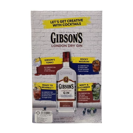 Gibson’s gin ajándékcsomag 1 pohárral DRS (0,7L / 37,5%)
