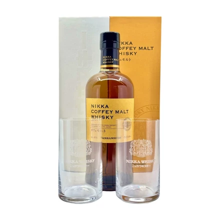 Nikka Coffey Malt whisky ajándékcsomag 2 highball pohárral DRS (0,7L / 45%)