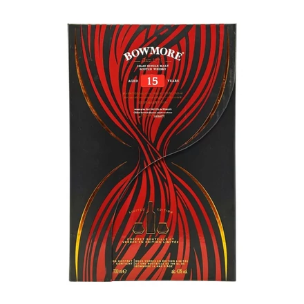 Bowmore 15 éves Ajándékcsomag 2 pohárral DRS (0,7 l, 43%)
