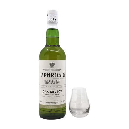 Laphroaig Select whisky ajándékcsomag 1 pohárral DRS (0,7L / 40%)