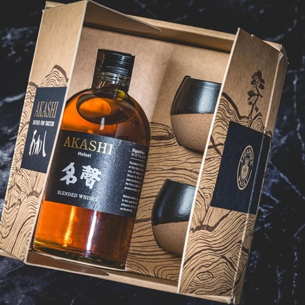 Akashi Meisei whisky DD 2 pohárral DRS (0,5L / 40%)
